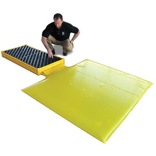 2-Drum Flexible Ultra-Spill Deck&reg;, 11 US gal. Spill Capacity, 48" x 24" x 2.5" Quali-T-Solutions