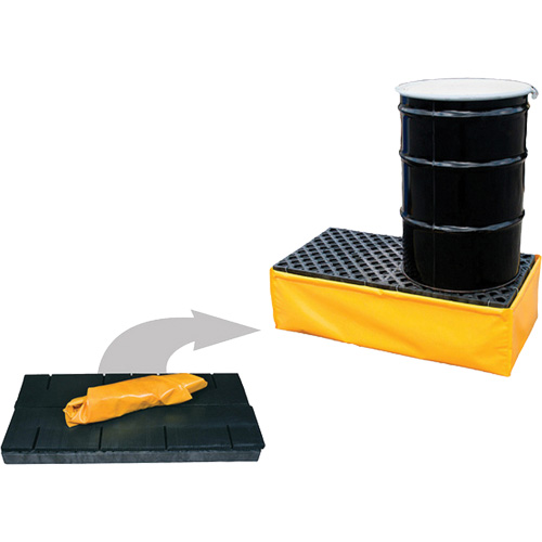 2-Drum Flexible Ultra-Spill Pallet&reg;, 66 US gal. Spill Capacity, 48" x 24" x 14" Quali-T-Solutions