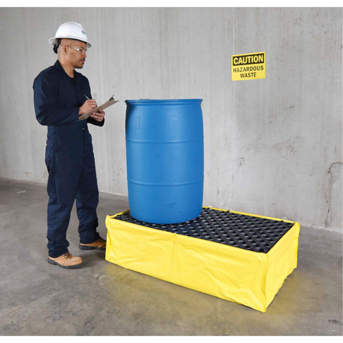 2-Drum Flexible Ultra-Spill Pallet&reg;, 66 US gal. Spill Capacity, 48" x 24" x 14" Quali-T-Solutions