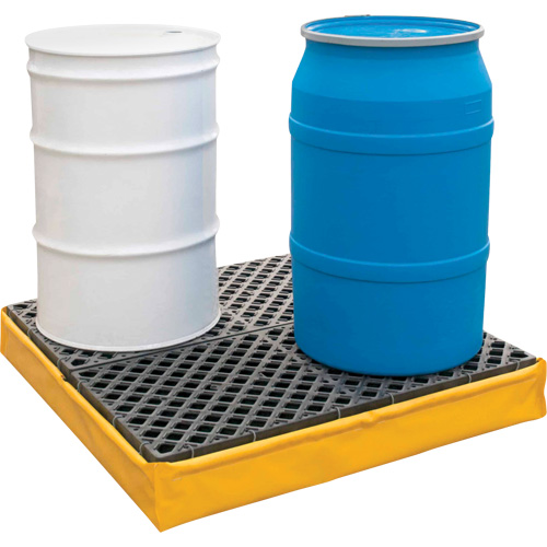 4-Drum Flexible Ultra-Spill Pallet&reg;, 66 US gal. Spill Capacity, 48" x 48" x 7" Quali-T-Solutions