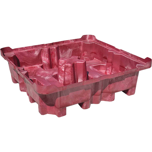4-Drum Ultra-Spill King&reg; Drum Spill Pallet, 85 US gal. Spill Capacity, 51" x 51" x 17.5" Quali-T-Solutions