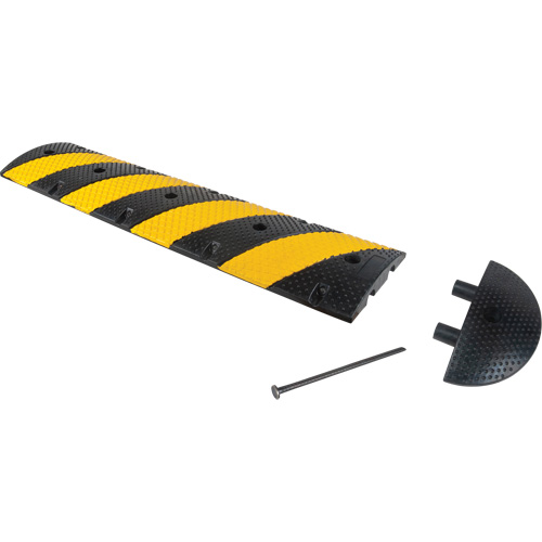 Speed Bump Kit, Rubber, 4' L x 11" W x 2" H Quali-T-Solutions