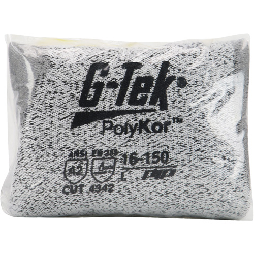 Gants r&eacute;sistants aux coupures G-Tek en tricot sans couture, Taille T-petit, Calibre 13, Rev&ecirc;tement Polyur&eacute;thane, Enveloppe en PolyKor, ASTM ANSI niveau A2/EN 388 niveau B Quali-T-Solutions