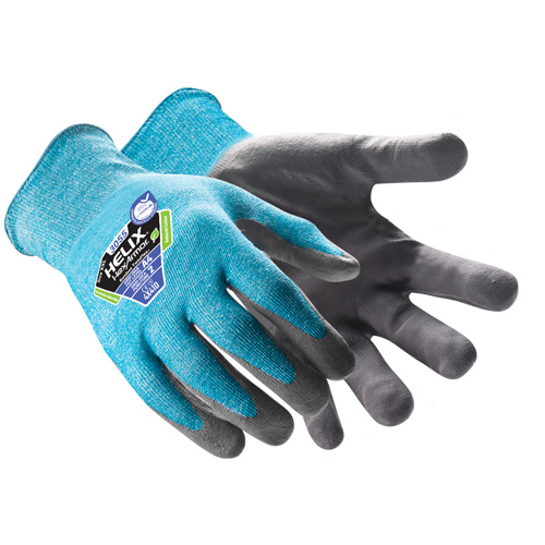 Gants r&eacute;sistants aux coupures Helix 3055 Bamboo TwinFlex, Taille 5/2T-petit, Calibre 18, Rev&ecirc;tement Nitrile, Enveloppe en PEHP/Polyamide, ASTM ANSI niveau A4 Quali-T-Solutions