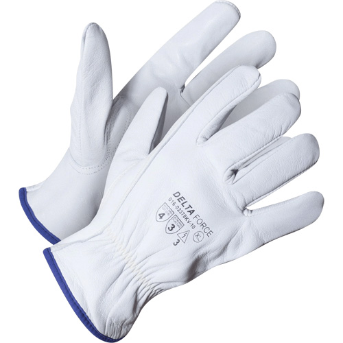 Gant de chauffeur Delta Force, 9/Grand, Paume en Cuir fleur de ch&egrave;vre, Kevlar Quali-T-Solutions