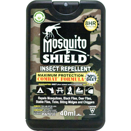 Insectifuge de format poche Mosquito Shield, DEET &agrave; 30 %, Vaporisateur, 40 ml Quali-T-Solutions