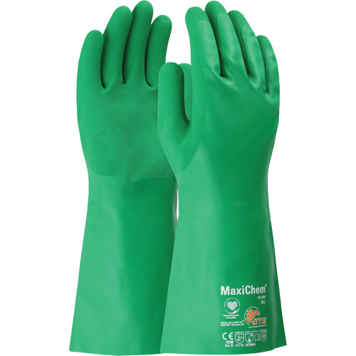 Gants r&eacute;sistants aux produits chimiques ATG MaxiChem, Taille Petit, 14" lo, Nitrile Quali-T-Solutions
