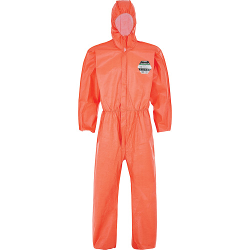Combinaison MicroMax NS avec capuchon, poignets, taille et chevilles &eacute;lastiques, Petit, Orange, Microporeux Quali-T-Solutions