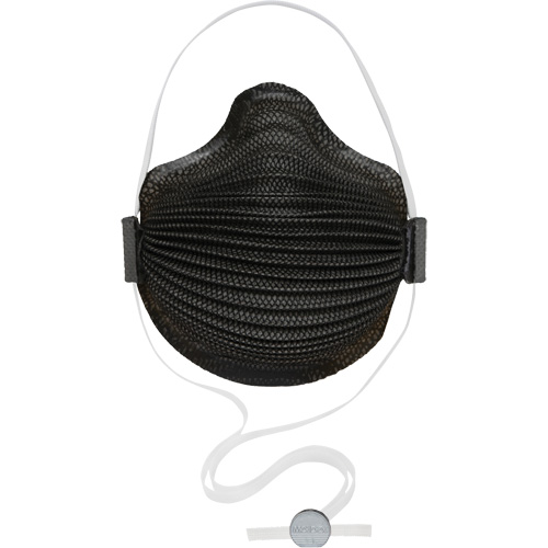 AirWave M Series Black Disposable Masks with SmartStrap&reg; & Nose Flange, N95, NIOSH Certified, Medium/Large Quali-T-Solutions