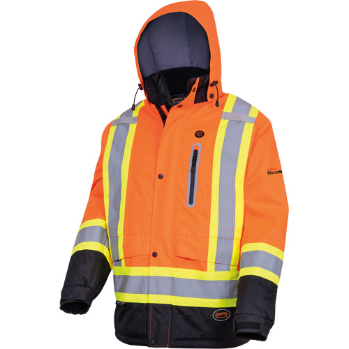 5407 Manteau de s&eacute;curit&eacute; imperm&eacute;able, isol&eacute;e et chauff&eacute;e, Hommes, Petit, Orange haute visibilit&eacute; Quali-T-Solutions