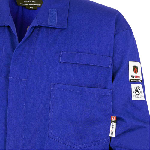 7779T FR-Tech&reg; 88/12 Arc Rated Flame Resistant Coveralls, Size 40 (Tall), Royal Blue, 10 cal/cm² Quali-T-Solutions