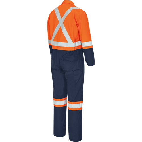 7702BBT FR-Tech&reg; 2-Tone Safety Coverall, Size 40 (Tall), Navy Blue/Orange, 10 cal/cm² Quali-T-Solutions
