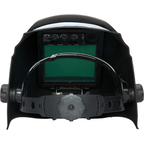 Leadhead&reg; Auto Darkening Welding Helmet, 3.8" L x 3.4" W View Area, 9 - 13 Shade Range, Black Quali-T-Solutions