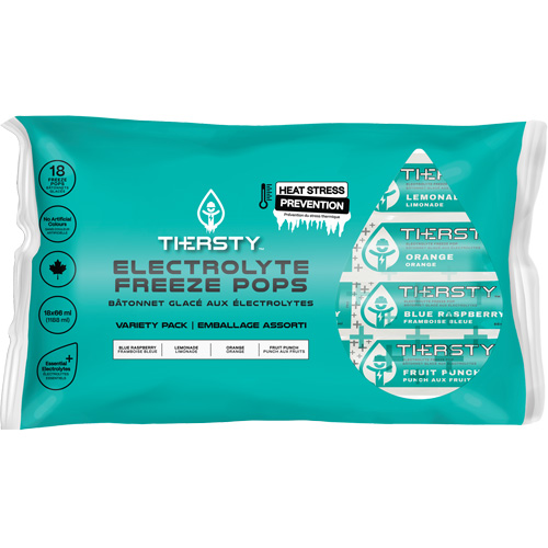 Hydration Drink Freeze Pops, Frozen, Mixed Flavours Quali-T-Solutions