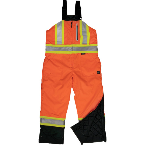 Ripstop Insulated Safety Bib Overall, Polyester, X-Small, High Visibility Orange Quali-T-Solutions