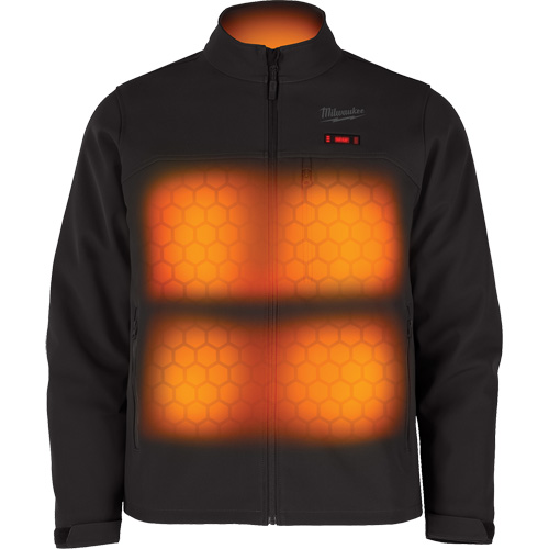 Manteau chauffante M12 ToughShell (manteau seulement), Hommes, Grand, Noir Quali-T-Solutions