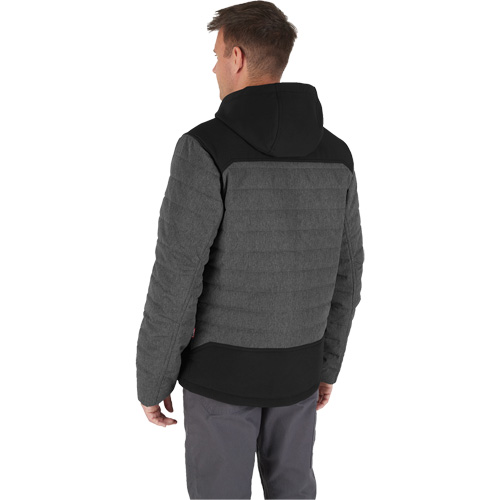 Veste chauffante M12 QuietShell avec pile, Hommes, Petit, Gris Quali-T-Solutions