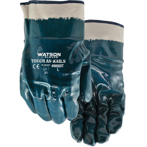 Tough-As-Nails Chemical-Resistant Gloves, Size X-Large, Cotton/Nitrile Quali-T-Solutions