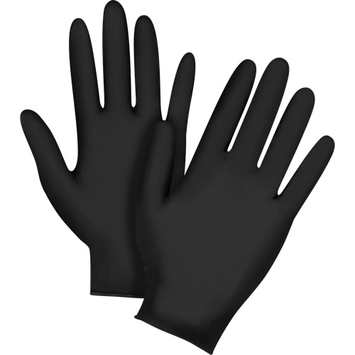 Emballages de gants jetables pour machine distributrice, T-Grand, Nitrile, 5 mils, Sans poudre, Noir, Classe 2 Quali-T-Solutions