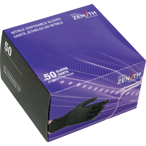 Emballages de gants jetables pour machine distributrice, T-Grand, Nitrile, 5 mils, Sans poudre, Noir, Classe 2 Quali-T-Solutions