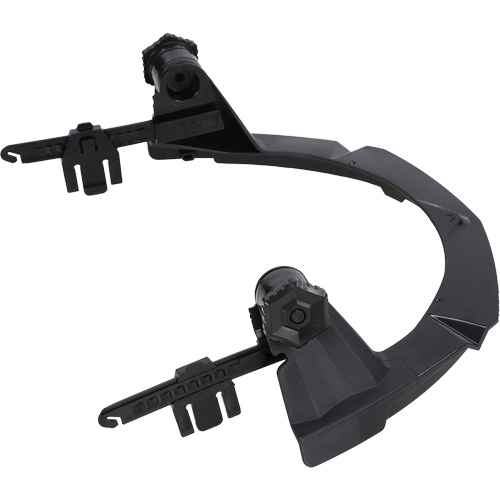 Support PBT V-Gard pour casques MSA &agrave; fente et bordure compl&egrave;te sans contr&ocirc;le des d&eacute;bris Quali-T-Solutions