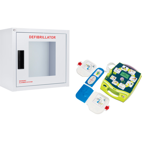 Ensemble armoire murale et d&eacute;fibrillateur AED Plus, Semi-automatique, Anglais, Classe 4 Quali-T-Solutions