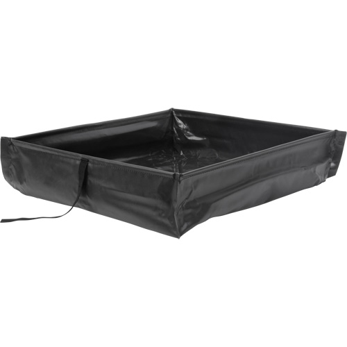Berme de confinement des d&eacute;versements repliable &agrave; rouler, Capacit&eacute; 60 gal. US, 4' la x 4' lo x 6" h Quali-T-Solutions