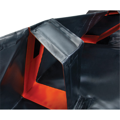 Berme d&eacute;ployable &agrave; mur IBX, Capacit&eacute; 268 gal. US, 6' la x 6' lo x 12" h, Support &agrave; encliqueter Quali-T-Solutions