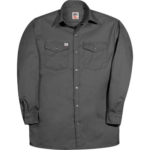 Chemise de travail &agrave; manche longue de premi&egrave;re qualit&eacute;, Hommes, Petit, Charbon Quali-T-Solutions
