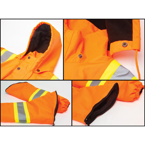 Waterproof 7-in-1 Winter Parka, High Visibility Orange, Large Quali-T-Solutions