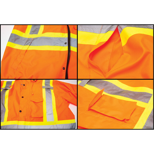 Waterproof 7-in-1 Winter Parka, High Visibility Orange, Large Quali-T-Solutions