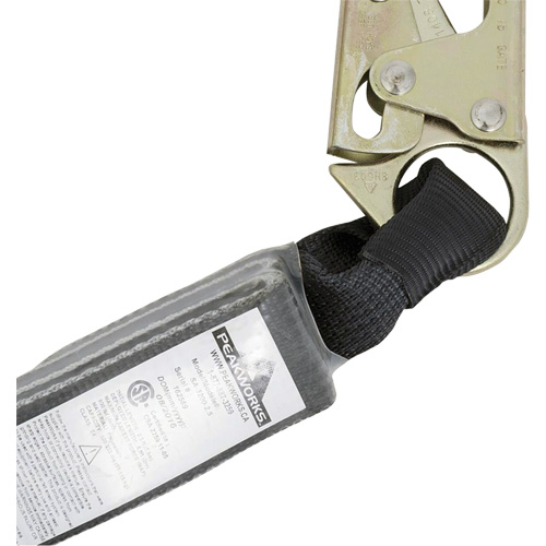 SA-5200-2.5 Shock Absorbing Lanyard, 2.5', Snap Hook Center, Snap Hook Leg Ends, Polyester Quali-T-Solutions