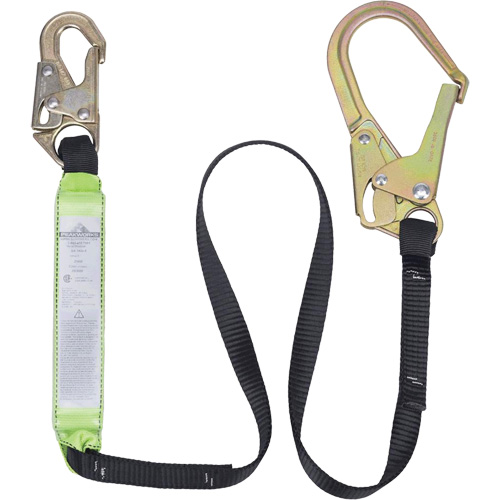SA-6402-6 Shock Absorbing Lanyard, 6', Form Hook Center, Snap Hook Leg Ends, Polyester Quali-T-Solutions