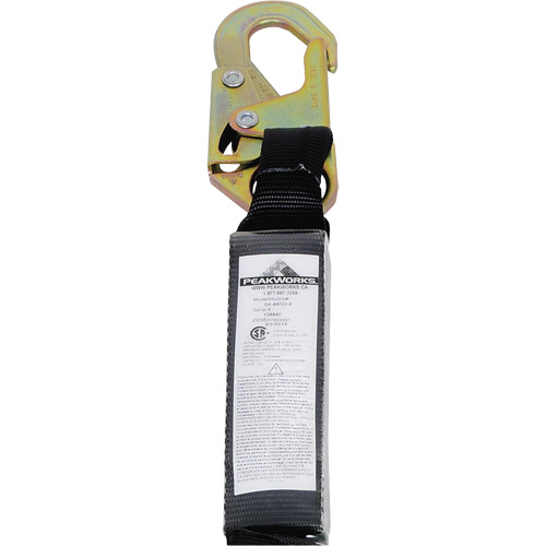 SA-54022-4 Shock Absorbing Lanyard, 4', Form Hook Center, Snap Hook Leg Ends, Polyester Quali-T-Solutions