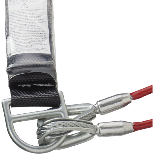 SA-55522-4 Longe &agrave; amortisseur de choc enduite de PVC, 4', Point d'ancrage &agrave; Crochet d&eacute;chafaudage, Crochet mousqueton aux jambes, Acier galvanis&eacute; Quali-T-Solutions