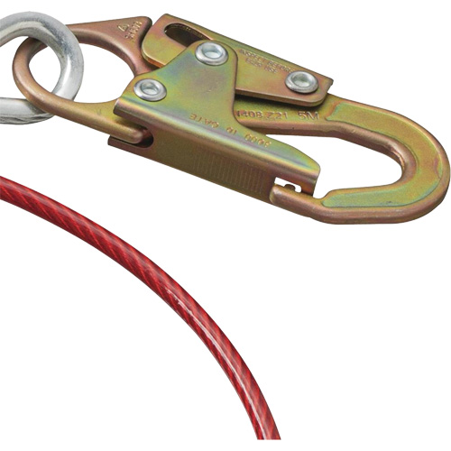 AS-21210-6 6' Cable Anchor with Snap Hook & O-Ring, Sling, Temporary Use Quali-T-Solutions