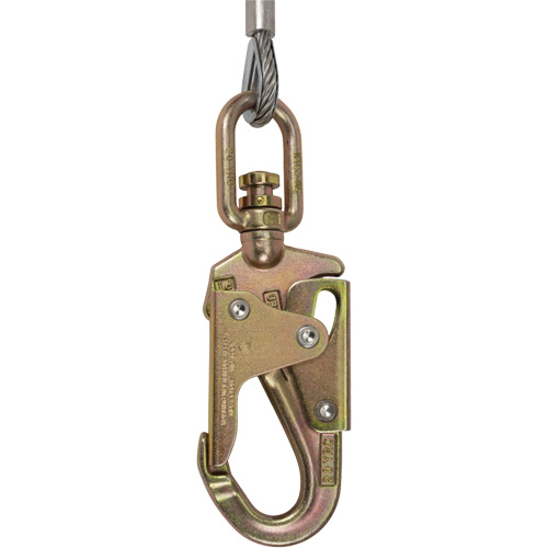 SRL-73302-20LE Self-Retracting Lifeline, 20', Galvanized Steel, Swivel Quali-T-Solutions