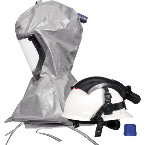 Cagoule Versaflo s&eacute;rie S S-867 avec voile interne &agrave; coutures scell&eacute;es et casque, Standard, Casque rigide, Bavette Simple Quali-T-Solutions