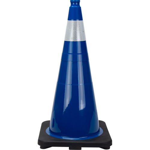 Premium Traffic Cone, 28", Blue, 4" Reflective Collar(s) Quali-T-Solutions