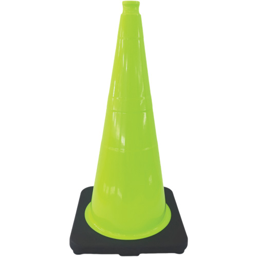 C&ocirc;ne de signalisation de premi&egrave;re qualit&eacute;, 18", Vert lime Quali-T-Solutions