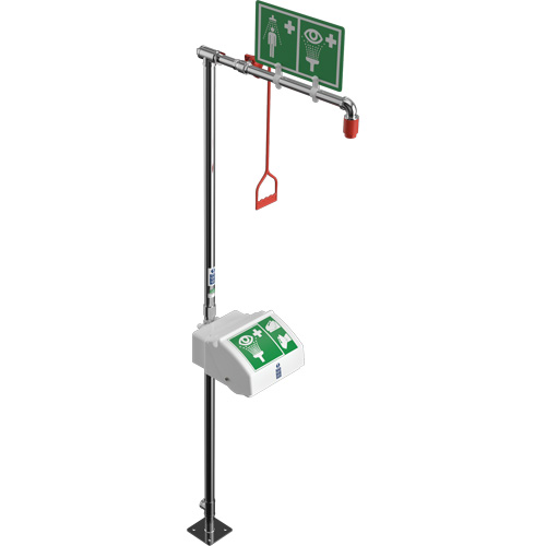 Douche combin&eacute;e avec cuvette ferm&eacute;e en ABS et entr&eacute;e inf&eacute;rieure, Socle Quali-T-Solutions