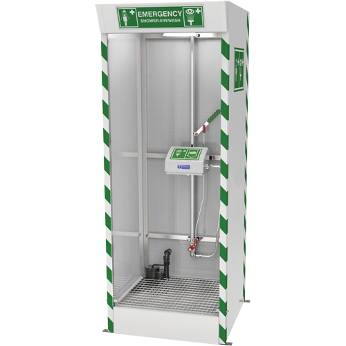Emergency Cubicle Shower & Covered Eye & Face Wash with Sump Pump Quali-T-Solutions
