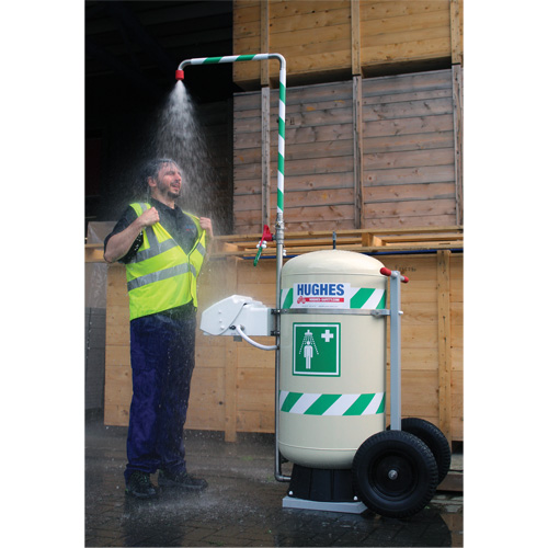 Mobile Self-Contained Emergency Safety Shower with Eye & Face Wash, 30 gal. Capacity, Meets None Quali-T-Solutions