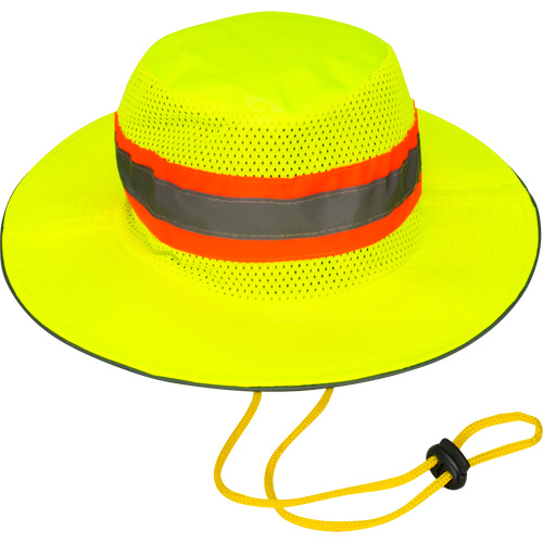 Chapeau de p&ecirc;cheur &agrave; refroidissement par &eacute;vaporation, Lime haute visibilit&eacute; Quali-T-Solutions