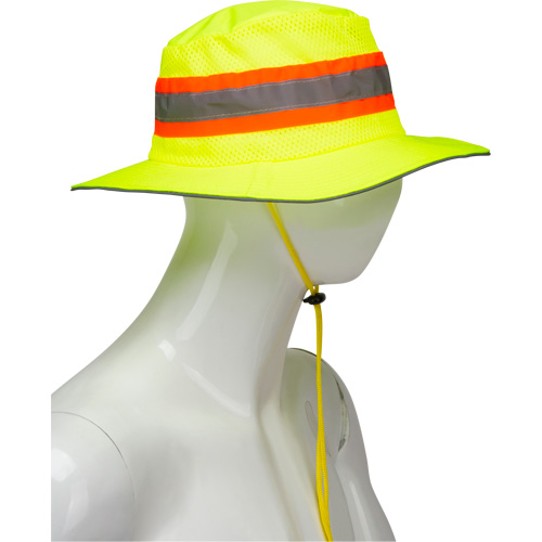Chapeau de p&ecirc;cheur &agrave; refroidissement par &eacute;vaporation, Lime haute visibilit&eacute; Quali-T-Solutions