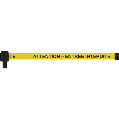 PLUS Banner, Attention - Entr&eacute;e Interdite, 15', Black and Yellow Tape Quali-T-Solutions