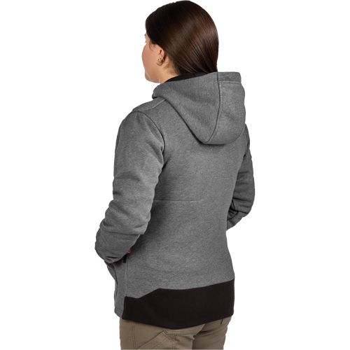 M12 Heated Hoodie with Battery, Women's, Large, Grey, Poly-Cotton Quali-T-Solutions