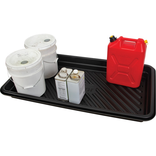 Spill Tray, 24" L x 48" W x 4.5" H, 24 US gal. Spill Capacity Quali-T-Solutions
