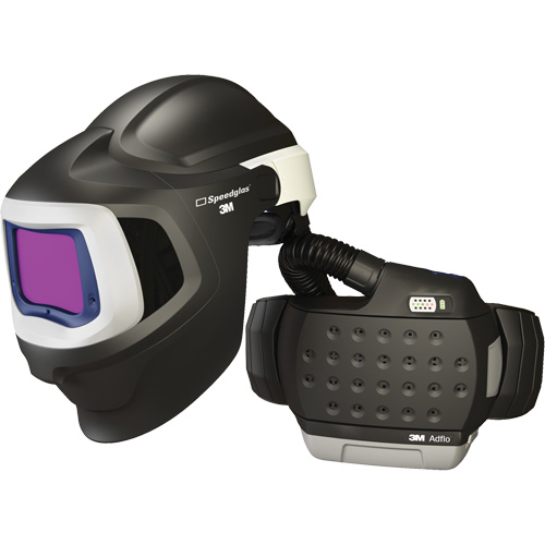 Syst&egrave;me de protection respiratoire &agrave; &eacute;puration d'air motoris&eacute; haute efficacit&eacute; Adflo avec masque de soudage 9100 MP Speedglas, Masque de soudage, Pile Lithium-ion Quali-T-Solutions