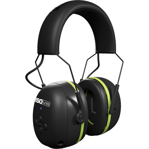 Black & Green Air Defender Bluetooth Earmuffs, Headband Style, 24 dB Quali-T-Solutions